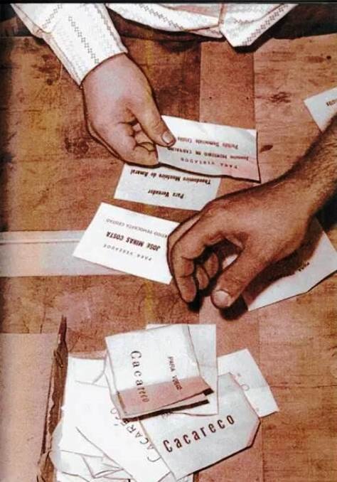 Bulletins au nom de Cacareco lors du dépouillement de 1959 à São Paulo