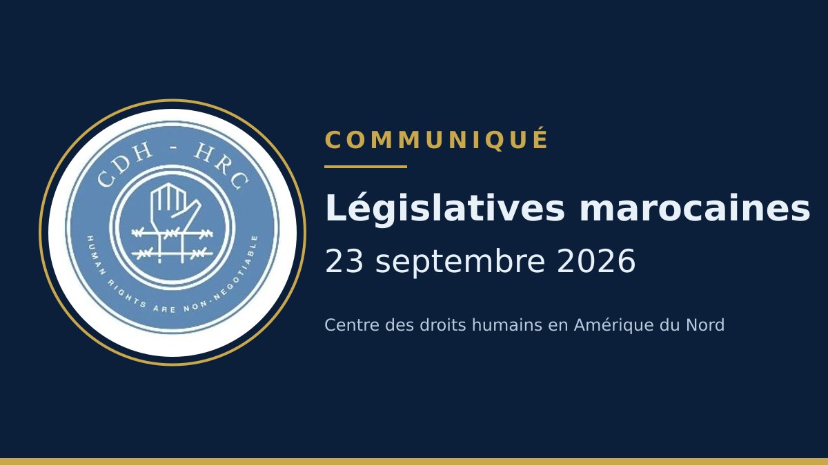 Législatives du 23 septembre : le CDH s'inquiète de présumées irrégularités